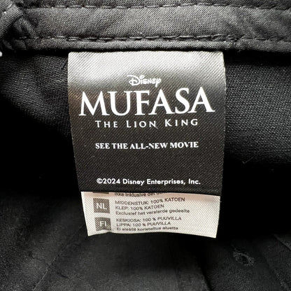 Raree Finds Disney Mufasa The Lion King 2024 movie promo hat interior fabric care label with cotton material details