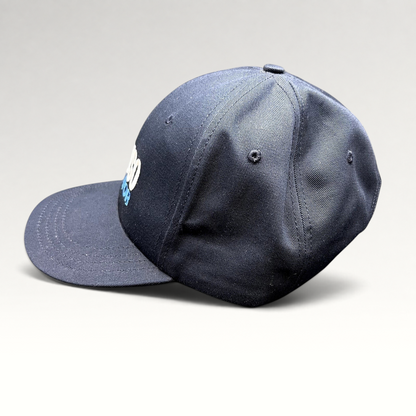Raree Finds navy blue cotton Rick Caruso for Mayor campaign strapback hat with embroidered front logo