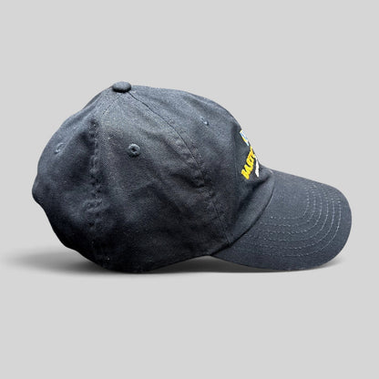 Raree Finds navy blue cotton Barton & Gray Mariners Club baseball cap with embroidered logo and brass buckle strap