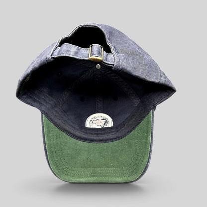 Raree Finds vintage navy blue Rolex Newport Bermuda Race Week 2012 sailing cap with green undervisor and strapback