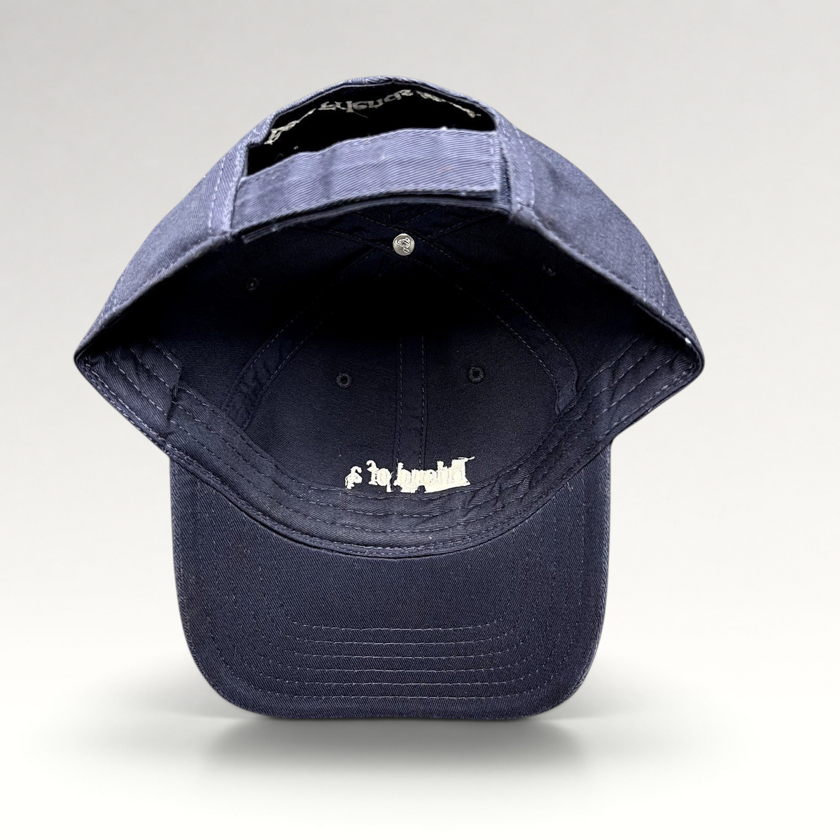 Raree Finds navy blue cotton twill dad hat with Friend Of A Best Friend embroidery and adjustable strapback closure
