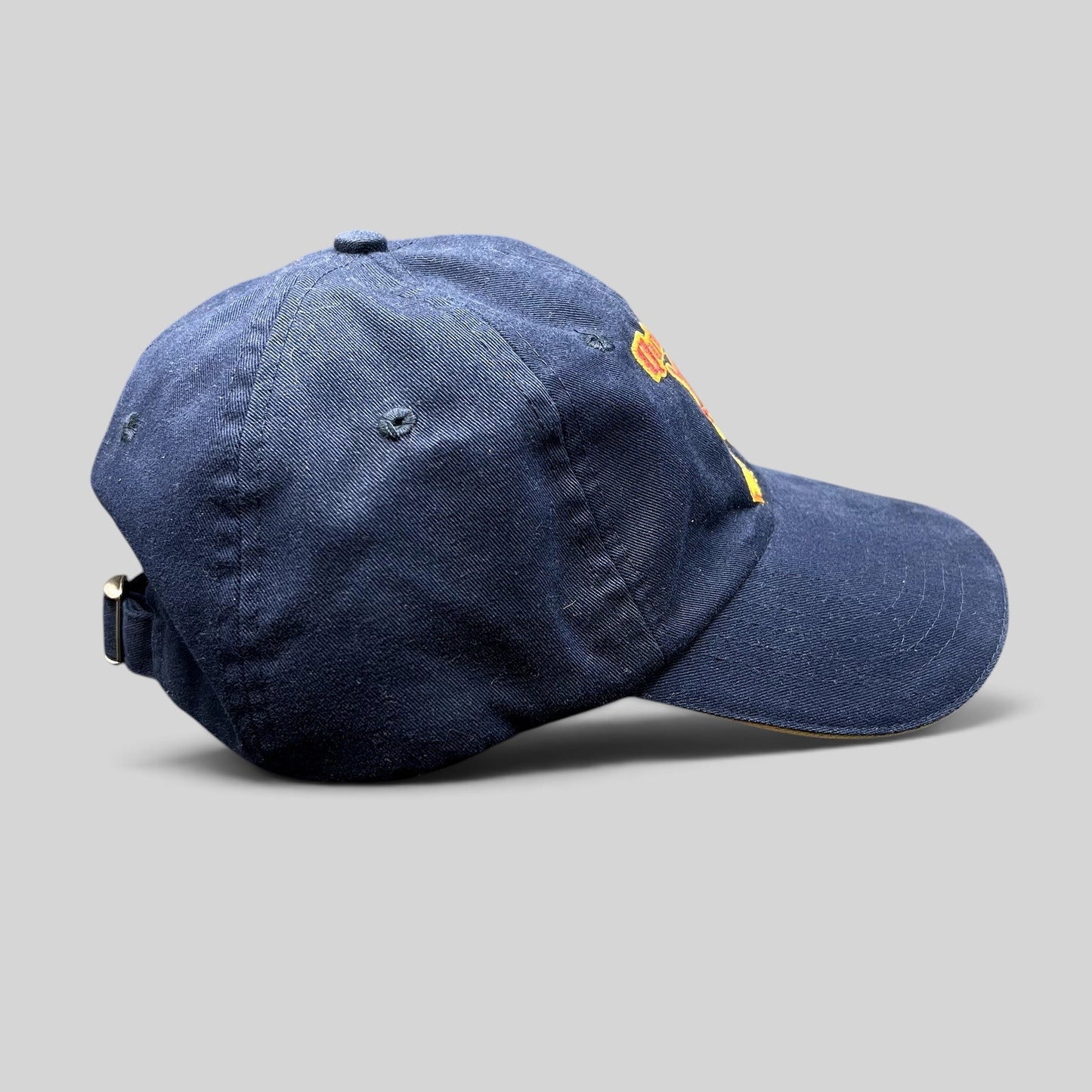 Raree Finds navy blue Y2K Harry Potter Gryffindor Quidditch team strapback hat with embroidered crest side view