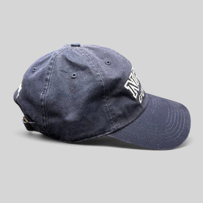 Raree Finds vintage navy blue NCIS Golf tournament strapback hat with embroidered lettering and brass buckle