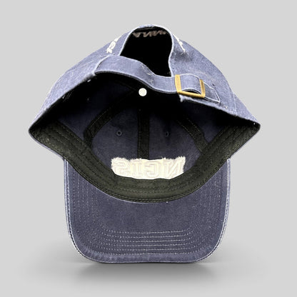 Raree Finds vintage navy blue NCIS golf tournament strapback hat with adjustable brass buckle closure