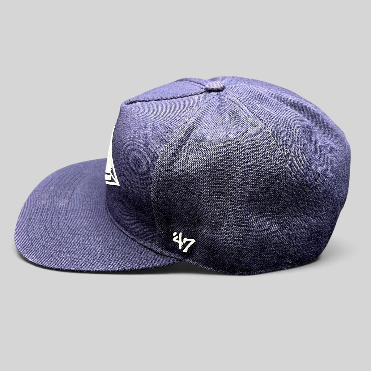 Raree Finds 47 Brand Nitro Circus navy blue snapback hat with white side logo embroidery and structured crown