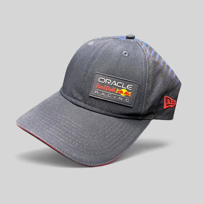 Raree Finds navy New Era 9FORTY Oracle Red Bull Racing snapback cap with rubberized logo and red brim trim