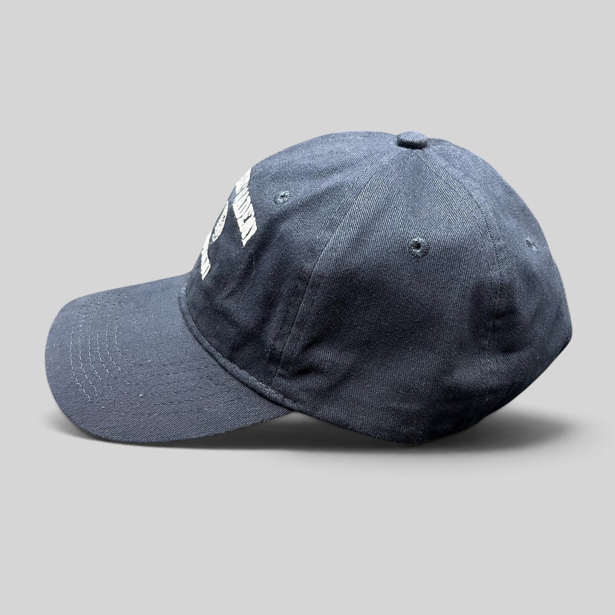 Raree Finds navy blue cotton Starfleet Academy Alumni strapback hat with embroidered crest and curved brim