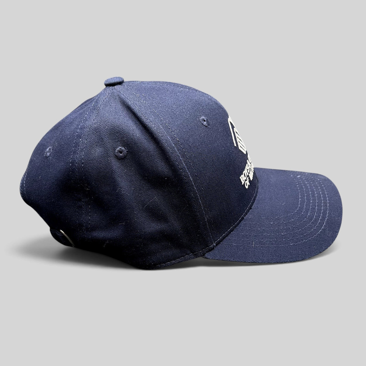 Raree Finds navy blue Boys & Girls Club of Metro Queens strapback hat with white embroidered logo and curved brim