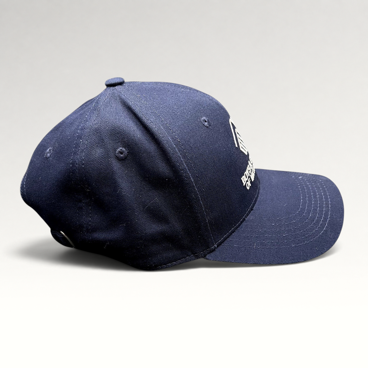 Raree Finds navy blue Boys & Girls Club of Metro Queens strapback hat with white embroidered logo and curved brim