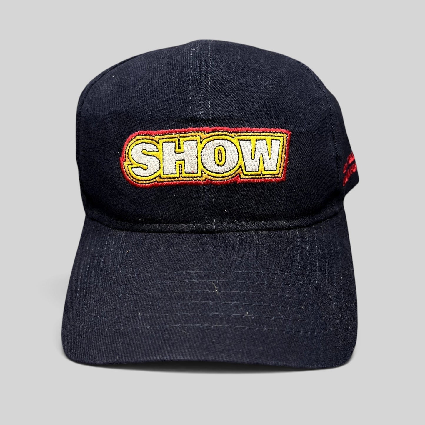 Raree Finds vintage navy blue Telluride Film Festival staff hat with embroidered SHOW logo on the front