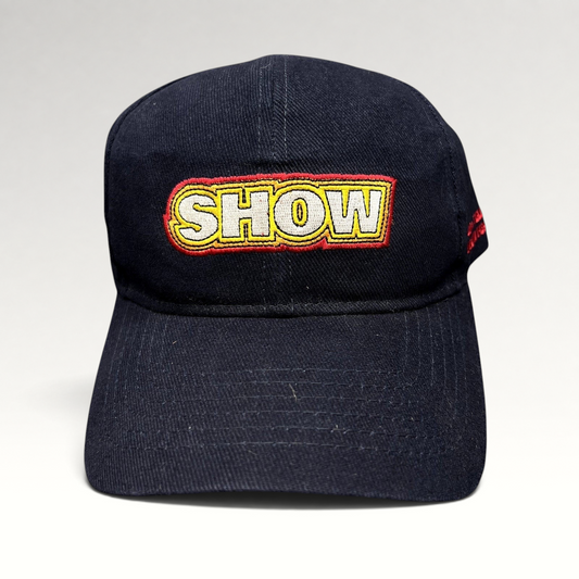 Raree Finds vintage navy blue Telluride Film Festival staff hat with embroidered SHOW logo on the front