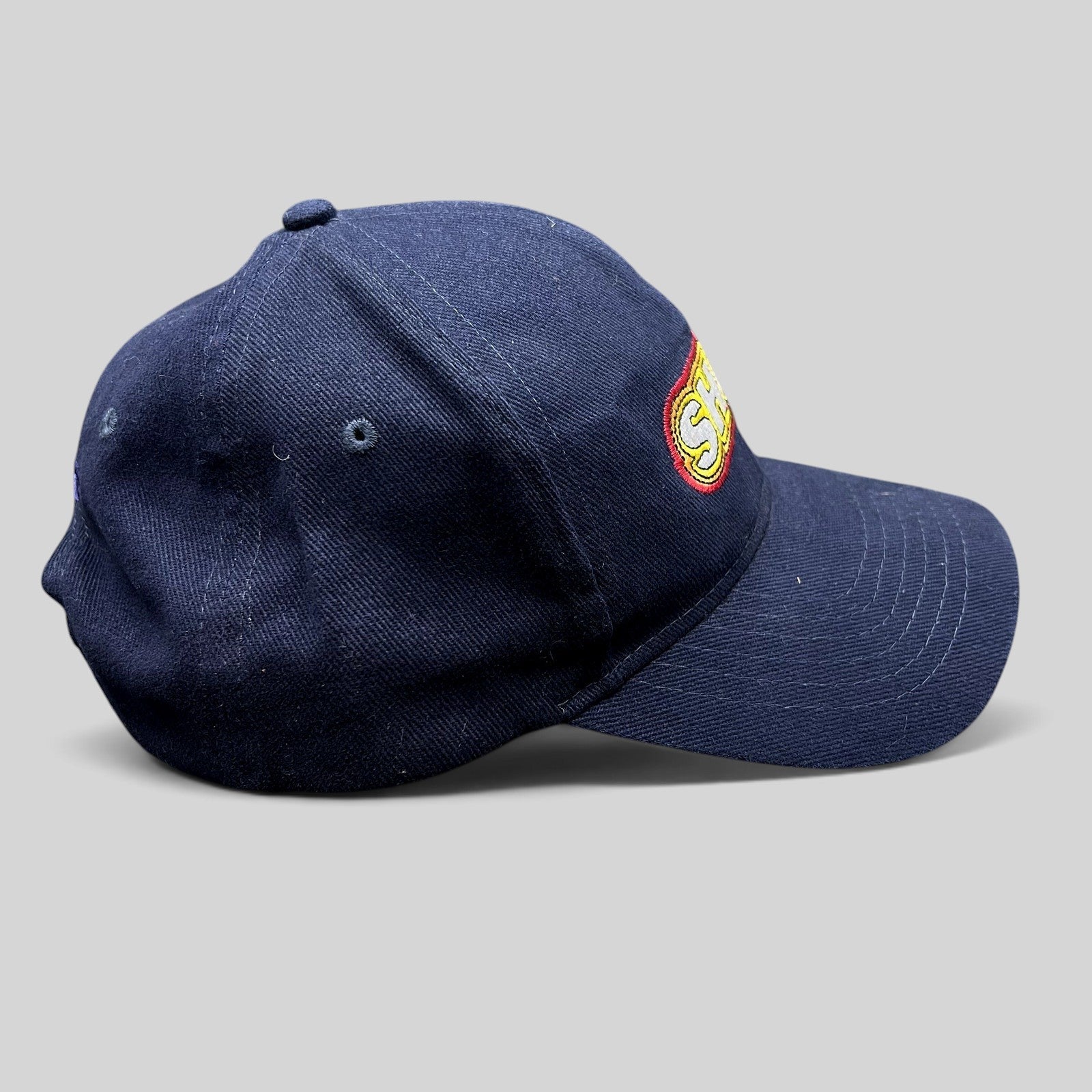 Raree Finds vintage navy blue Telluride Film Festival staff hat with embroidered SHOW logo on the side profile