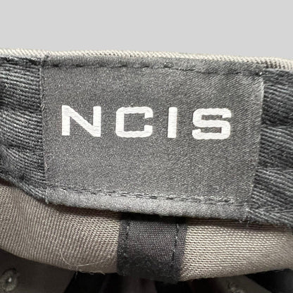 Raree Finds gray NCIS Cast & Crew strapback hat with white embroidered logo on the interior tag