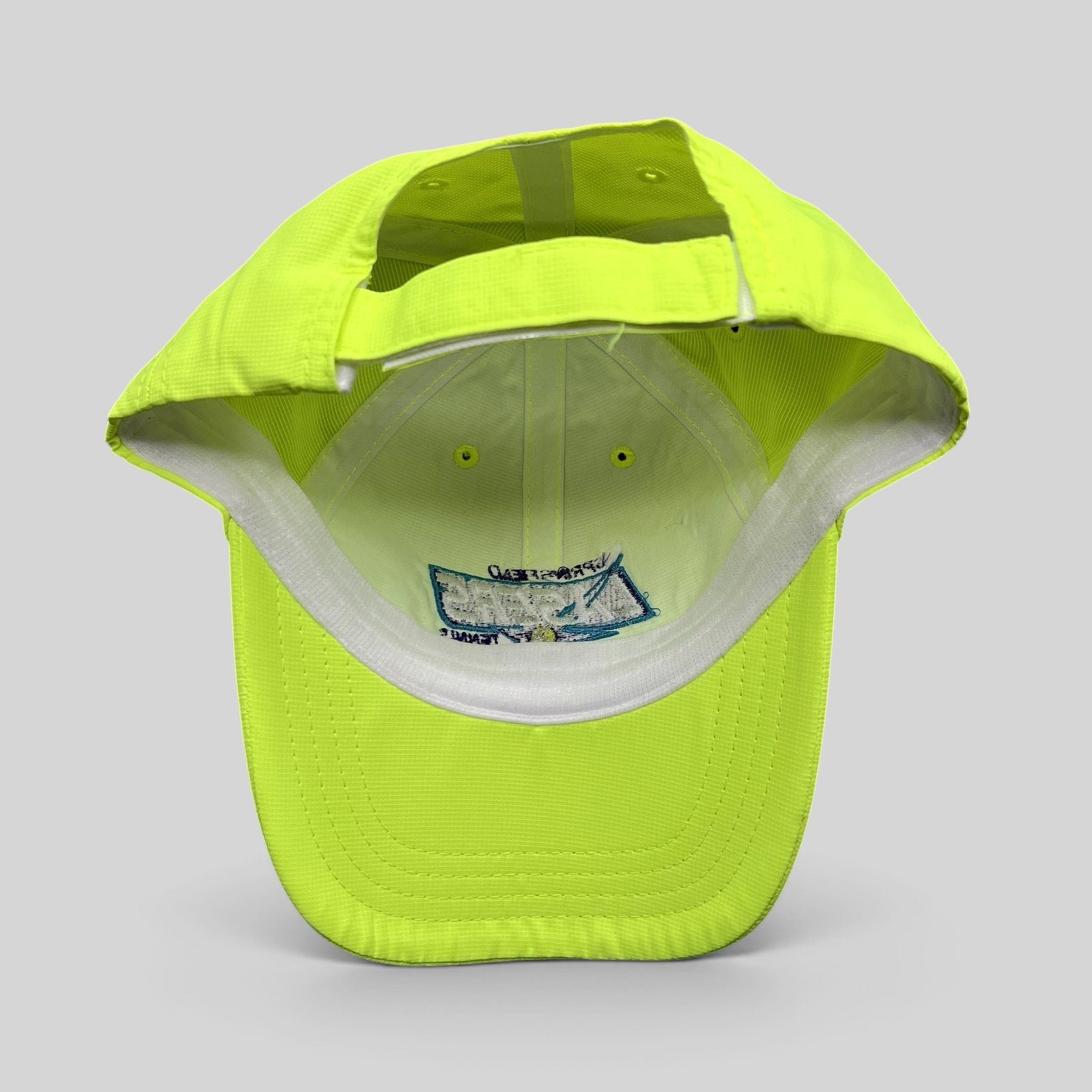 Raree Finds vintage Springfield Lasers neon yellow tennis strapback hat with adjustable hook-and-loop closure