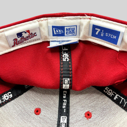 Raree Finds vintage New Era 59FIFTY Washington Nationals fitted cap interior tags showing size 7 1/8 and branding