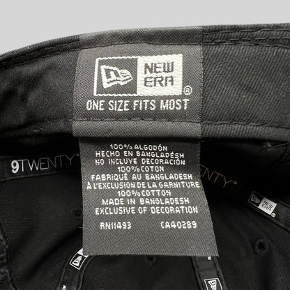 Raree Finds New Era 9TWENTY black cotton hat interior care label showing brand and material details