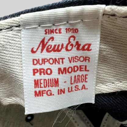 Raree Finds vintage New Era DuPont hat interior tag showing Made in USA and Pro Model details