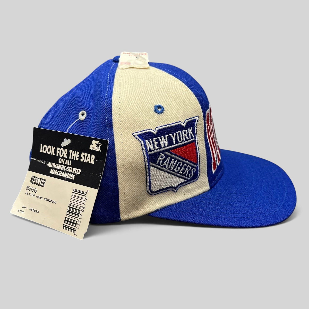 Raree Finds vintage New York Rangers Starter Tri-Power wool snapback hat with side shield logo and original tags