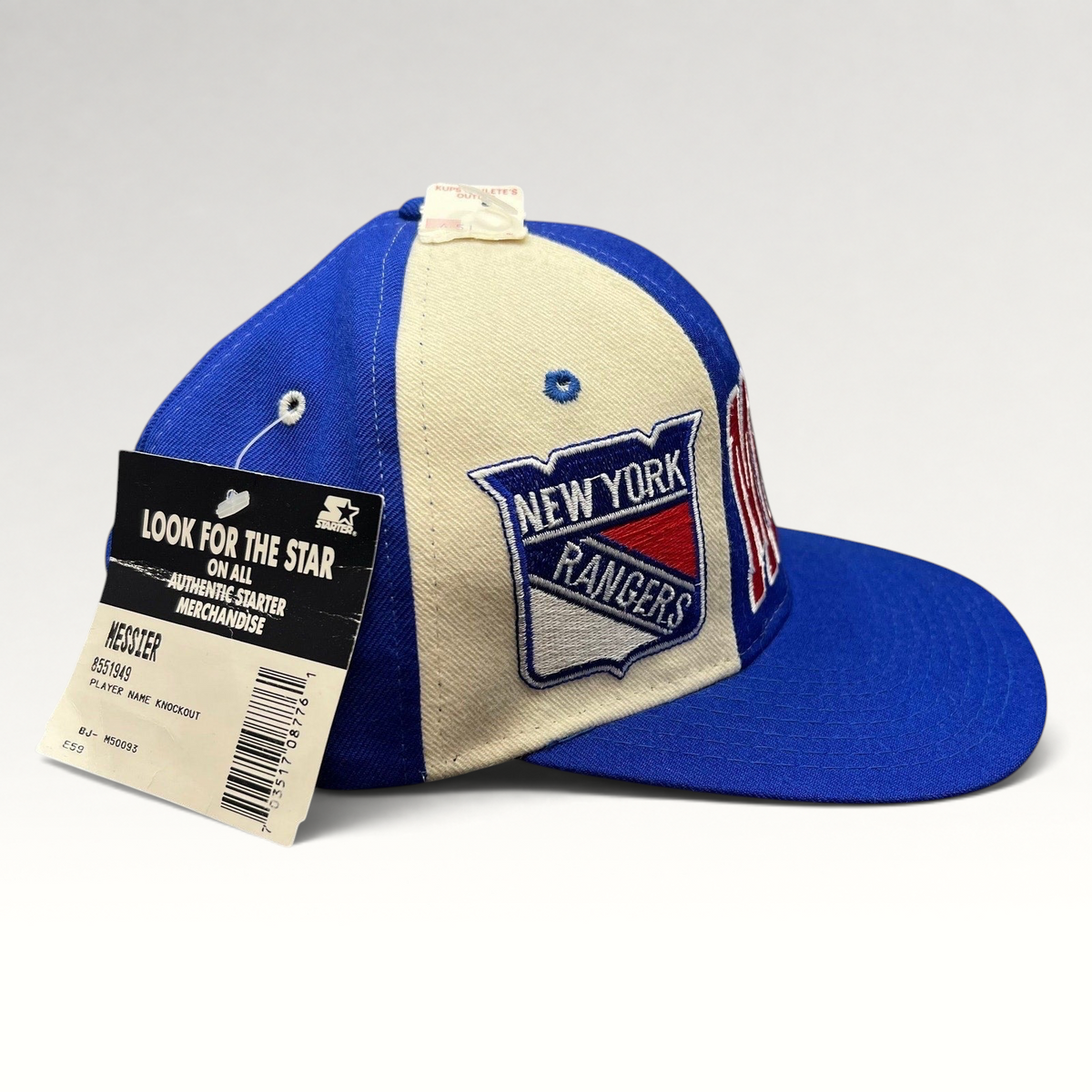 Raree Finds vintage New York Rangers Starter Tri-Power wool snapback hat with side shield logo and original tags