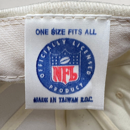 Raree Finds vintage NFL officially licensed product tag from a Denver Broncos snapback hat made in Taiwan