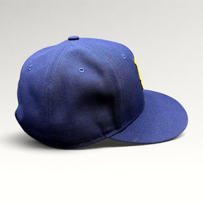 Raree Finds navy blue Nike FC Barcelona snapback hat with a structured flat brim and embroidered team crest