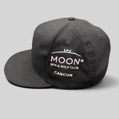 Raree Finds black Nike Golf fitted cap with white Moon Spa & Golf Club Cancun embroidery on the side