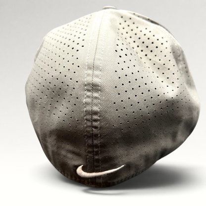 Raree Finds Nike Mike Trout Lunar Vapor gray fitted baseball cap with ventilated honeycomb pattern and back swoosh
