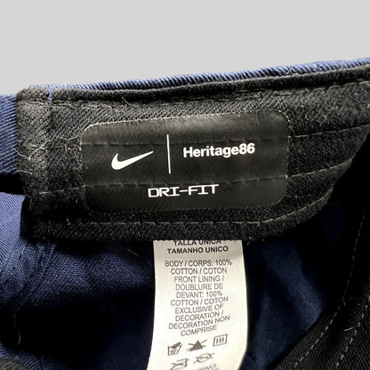 Raree Finds Nike Heritage86 Dri-FIT hat interior label showing cotton material and branding details
