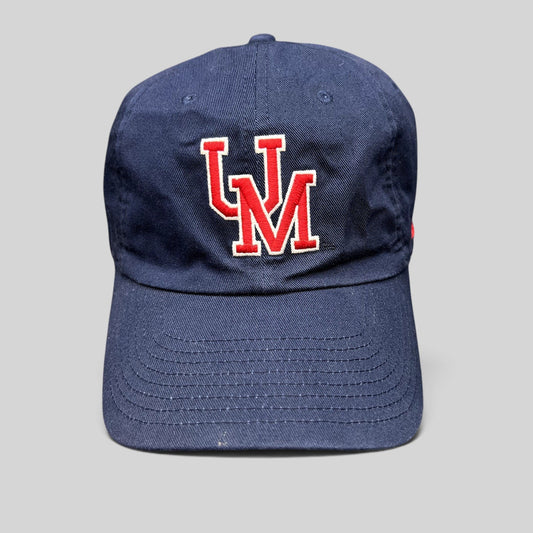 Raree Finds Nike Heritage86 navy blue University of Mobile strapback hat with red and white embroidered UM logo