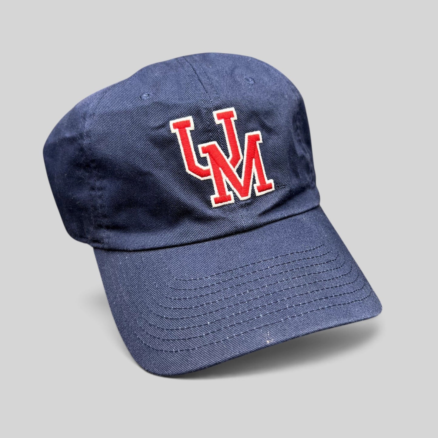 Raree Finds Nike Heritage86 navy blue University of Mobile strapback hat with red and white UM logo embroidery