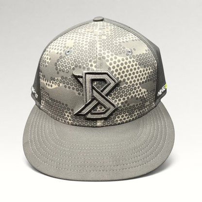 Raree Finds Nike Mike Trout gray digital camo and honeycomb pattern fitted baseball cap with embroidered MT logo.