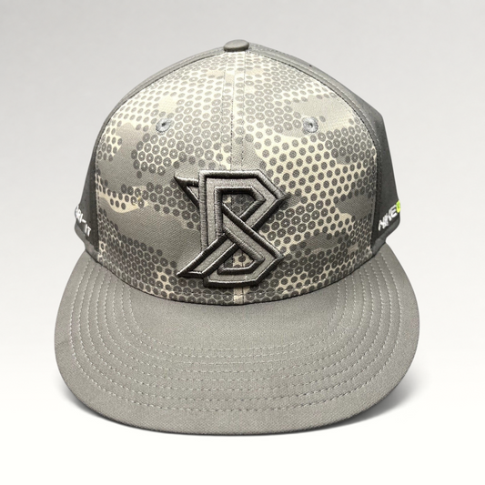 Raree Finds Nike Mike Trout gray digital camo and honeycomb pattern fitted baseball cap with embroidered MT logo.