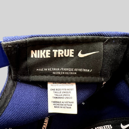 Raree Finds Nike True FC Barcelona cap interior label showing manufacturing details and one size fit