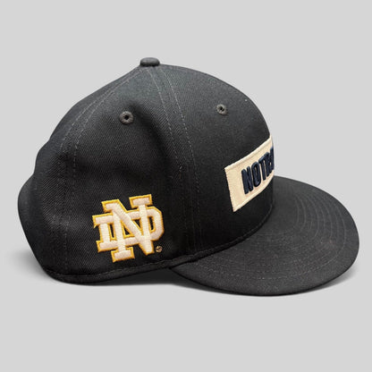 Raree Finds Notre Dame Fighting Irish New Era 9FIFTY black cotton snapback hat with side logo and front patch