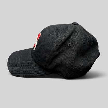 Raree Finds vintage black Ohio State Buckeyes snapback hat by Sports Specialties with scarlet and gray embroidery.