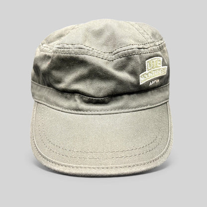 Raree Finds olive green cotton cadet cap with Yute Mountaineer Aspen embroidery and a curved brim