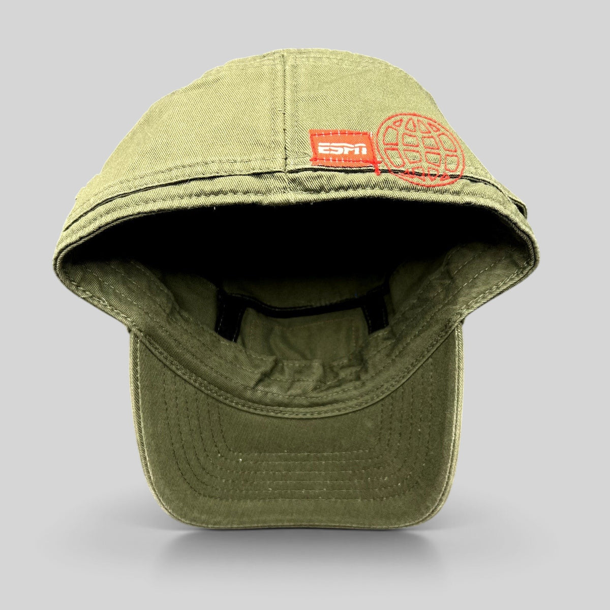 Raree Finds vintage olive green X Games cadet military cap with distressed patch and ESPN embroidery