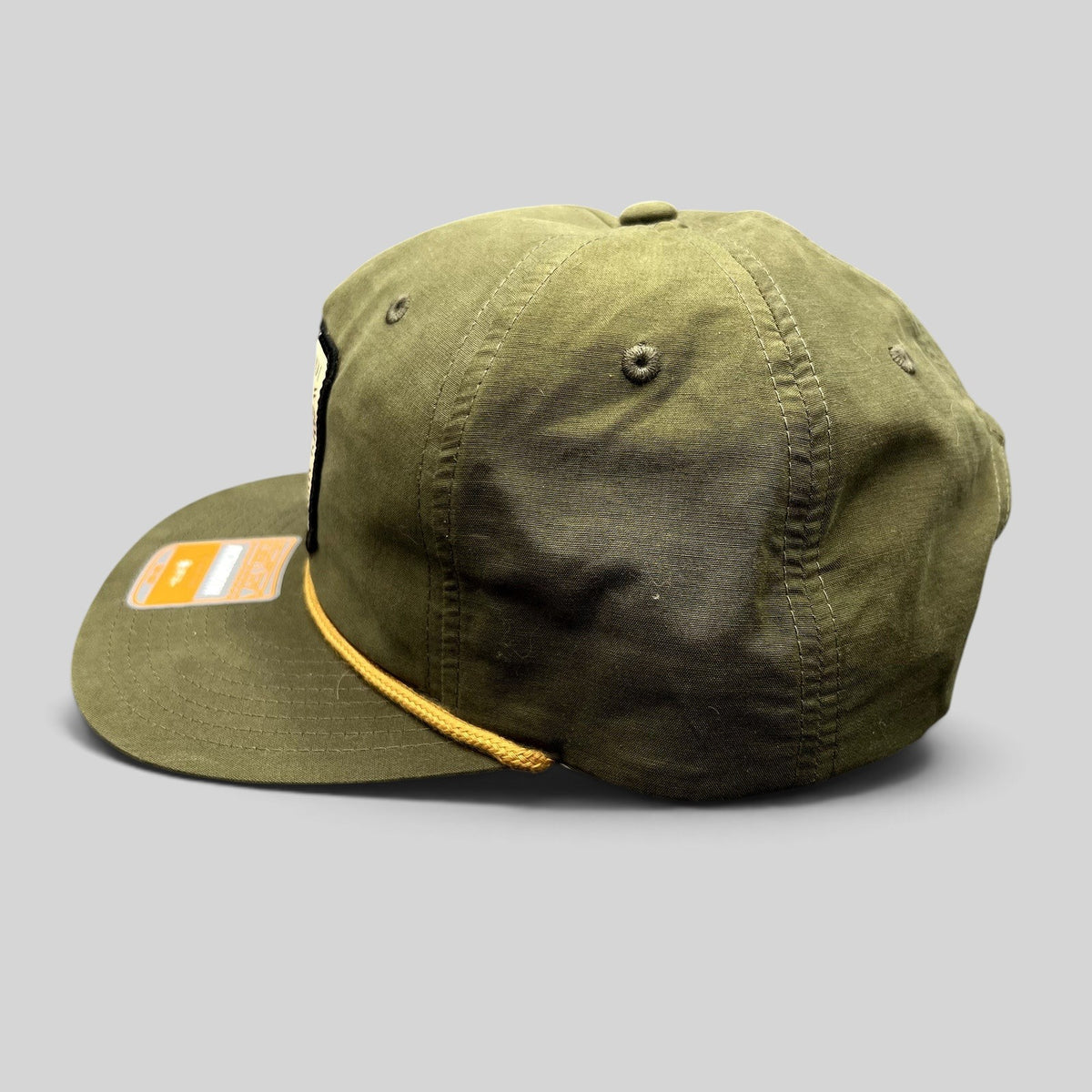 Raree Finds olive green Wendlandt Brewery Richardson outdoor snapback hat with rope brim detail and structured crown.