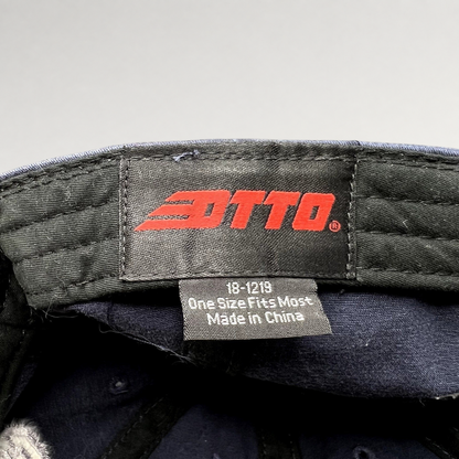 Raree Finds vintage Otto navy blue hat interior label with brand logo and size information