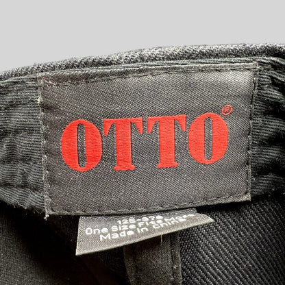 Raree Finds OTTO snapback hat interior label with red logo on black fabric and white size tag