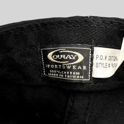 Raree Finds vintage Ouray Sportswear black cotton hat interior brand label and care tag detail