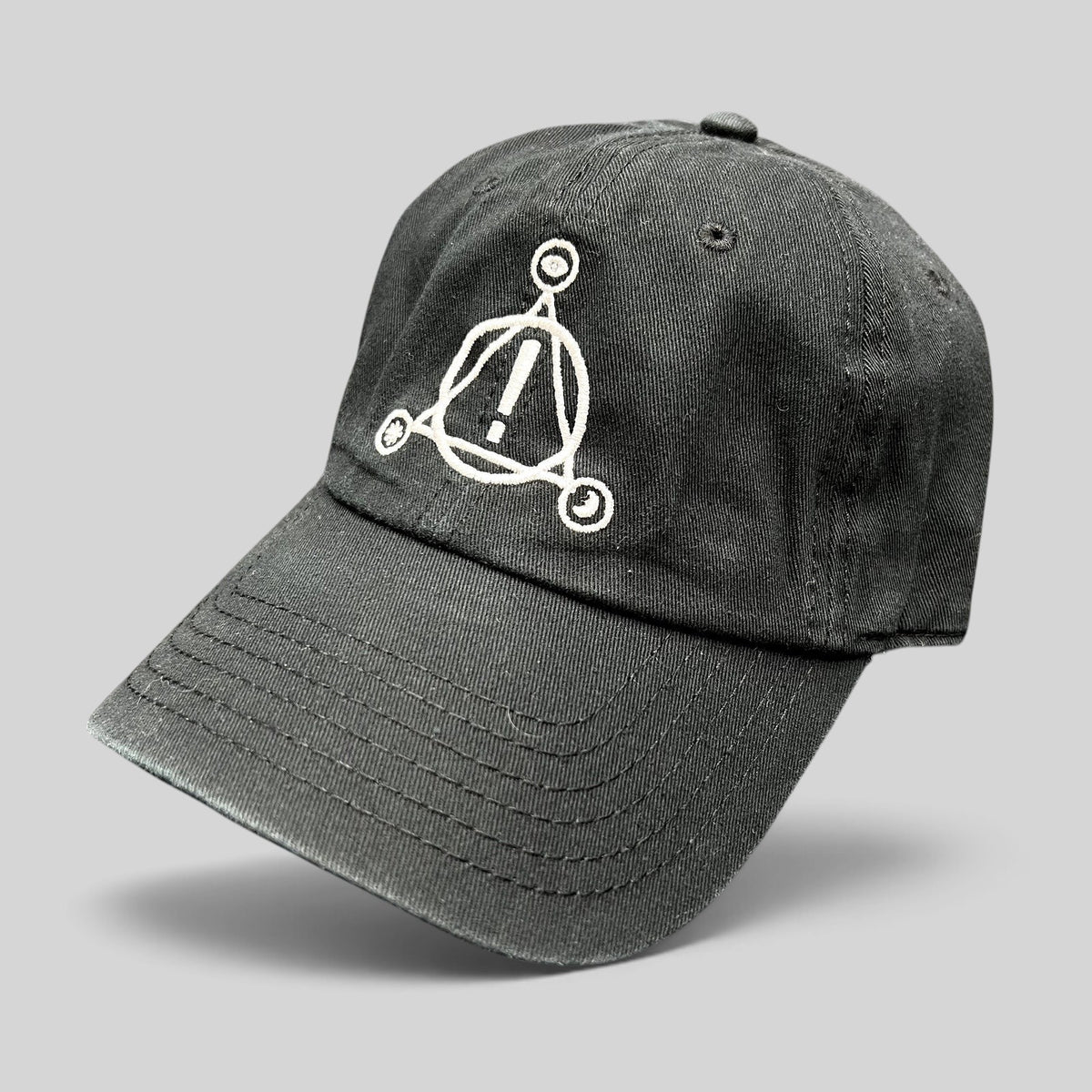 Raree Finds black cotton strapback hat featuring white embroidered Panic! At The Disco Pray For The Wicked logo