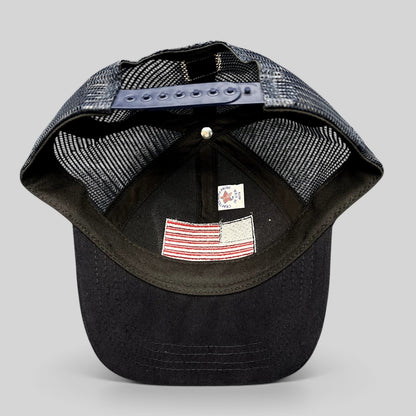 Raree Finds Patriot Awards 2021 trucker hat interior showing embroidered American flag and Made in USA label
