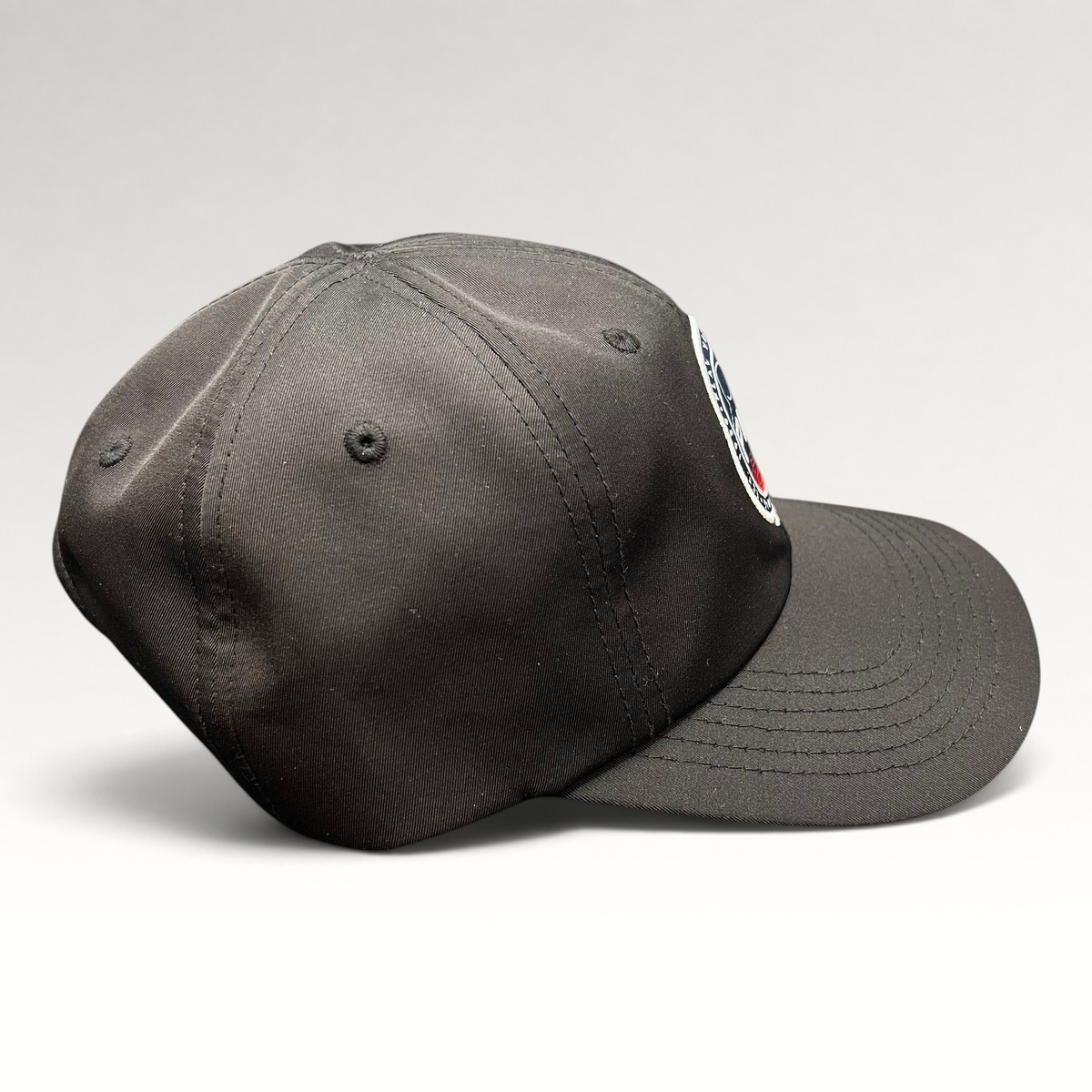 Raree Finds PING black golf strapback hat with SensorCool moisture-wicking fabric and circular mountain patch logo