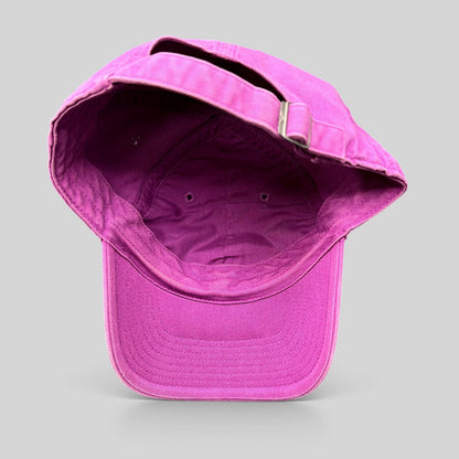 Raree Finds Nike Heritage86 pink cotton twill strapback hat showing the interior construction and adjustable strap