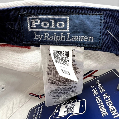 Raree Finds Polo Ralph Lauren Team USA hat interior care label with 100% cotton material details and QR code tag