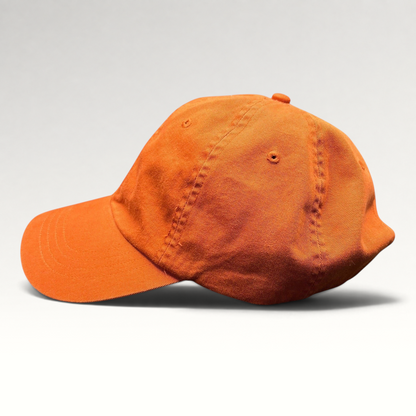 Raree Finds Polo Ralph Lauren orange cotton strapback cap with unstructured fit and embroidered pony logo