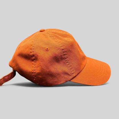Raree Finds Polo Ralph Lauren orange cotton strapback cap with unstructured fit and embroidered pony logo