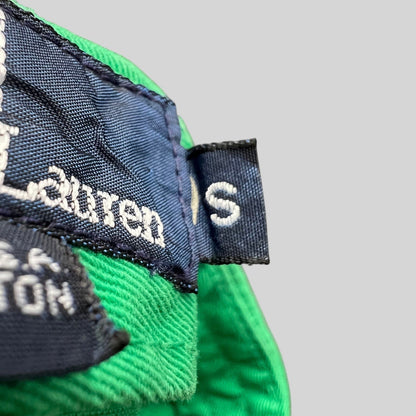 Raree Finds vintage Polo Ralph Lauren fitted hat interior tag showing size small and brand label on green cotton