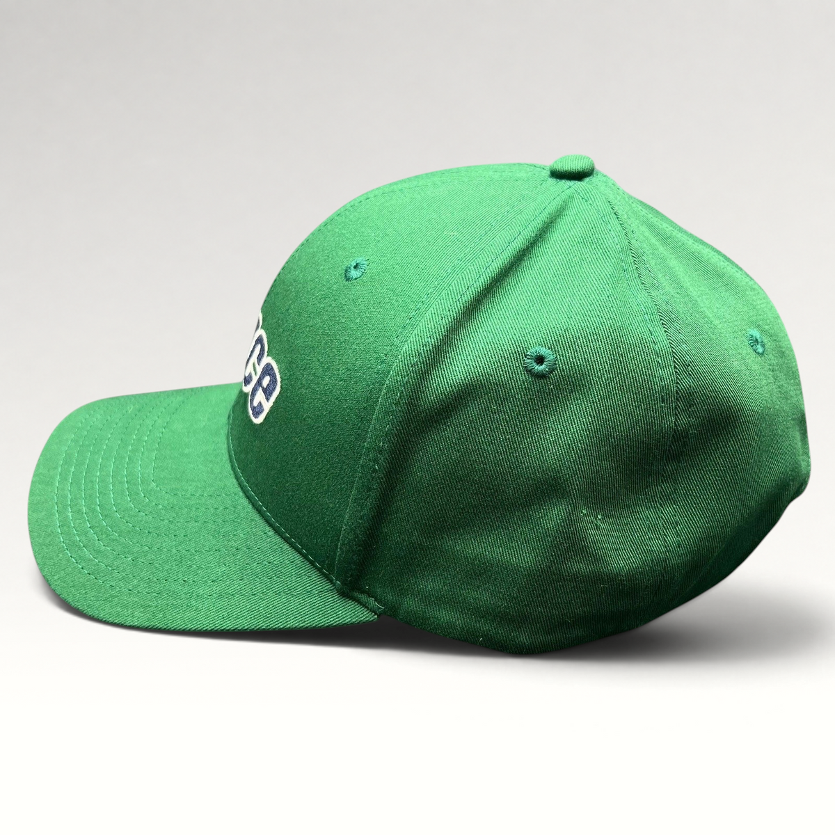 Raree Finds Prince Pickleball green strapback hat with white embroidered script logo on the front